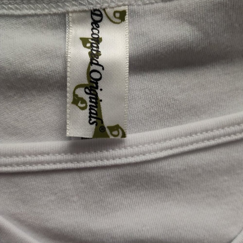 Decorated Originals White 3/4 Length Sleeve Women's Blouse Star - Picture 6 of 8